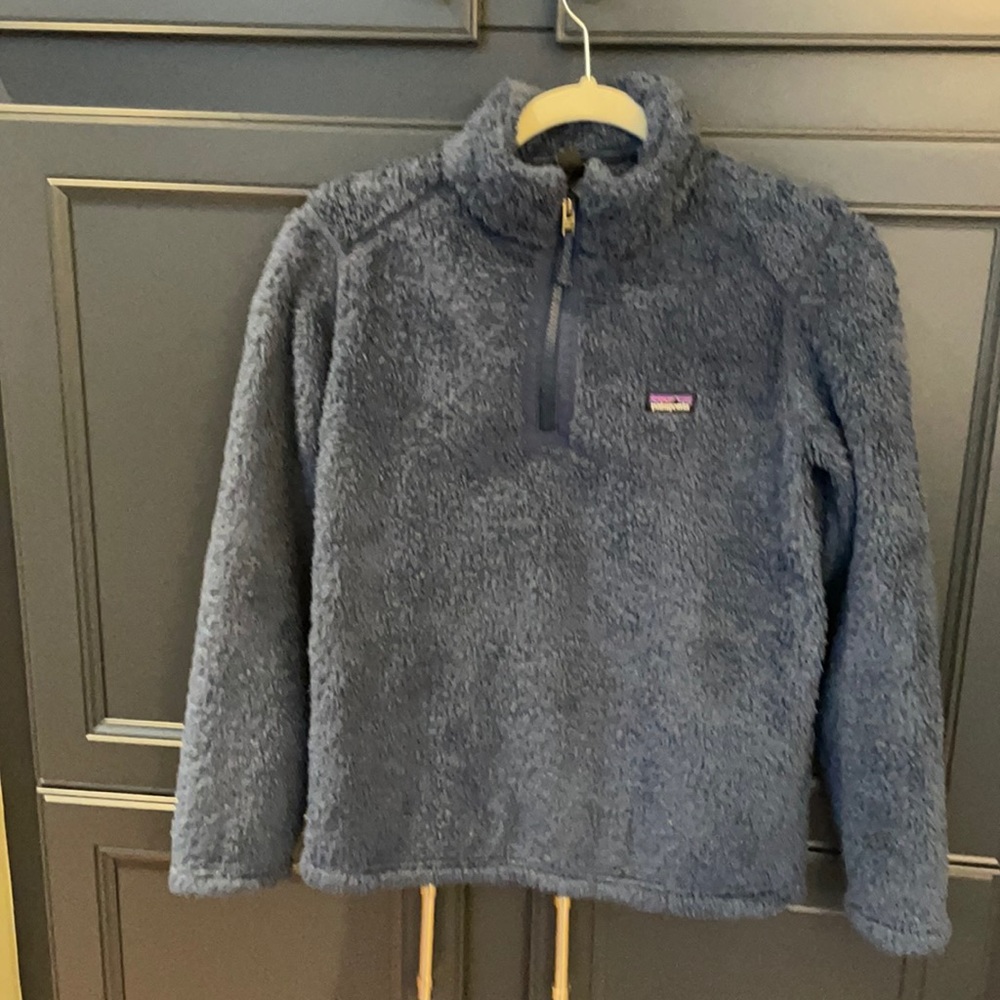 Boys Patagonia  Navy 1/4 zip fleece size 14